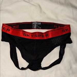 SKYSPER Men's Black and Red Underwear
